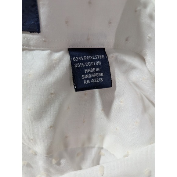 Vintage 80s Givenchy for Chesa Sheer Dot Button Shirt Made in Singapore Size XL - Picture 4 of 8